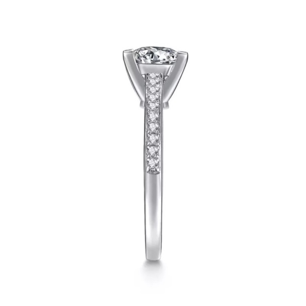 Princess Cut 925 Silver 0.76Ct Engagement CZ Ring - Picture 6 of 15